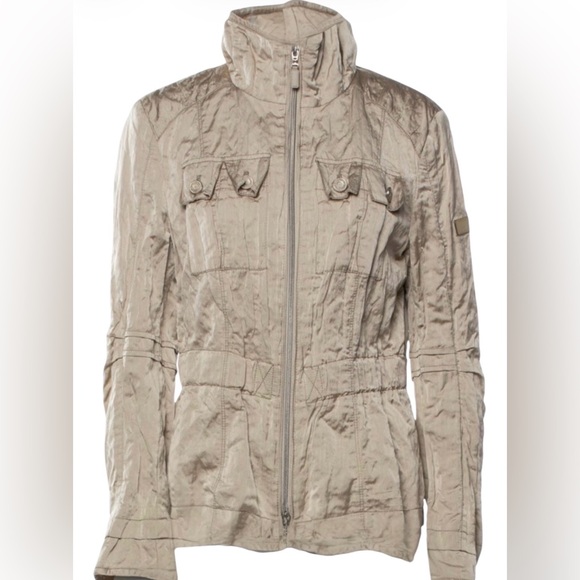 Quiet Luxury Luisa Cerano Utility Jacket with Stand Collar and Plenty of Pockets - Picture 2 of 9